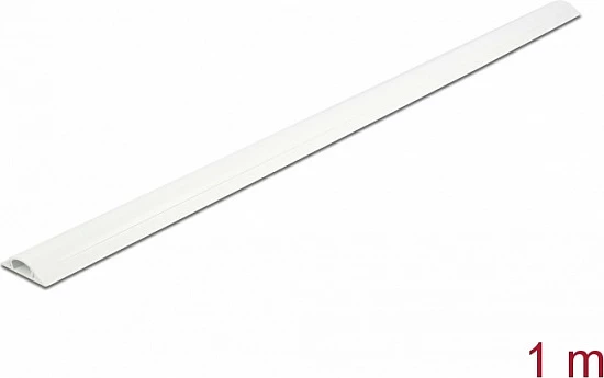 Kanal kabllosh DeLOCK 30x8 mm, 1 m, vetëngjitës, PVC, i bardhë