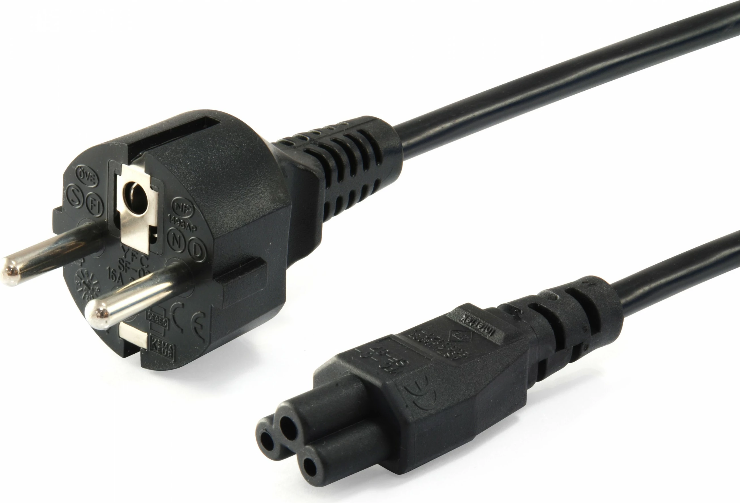 Kabllo rryme Equip 112151, 3m, plug F, C5 coupler, e zezë