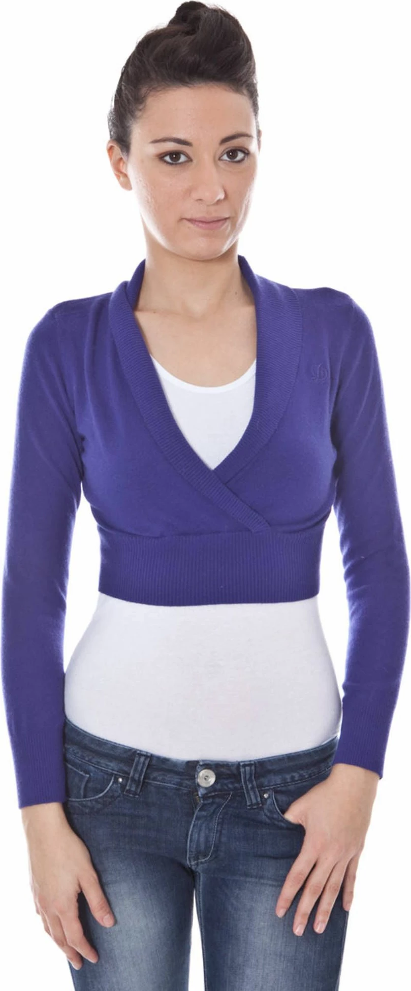 Xhemper për femra DATCH, i gjatë me mëngë të gjata, e purpurt