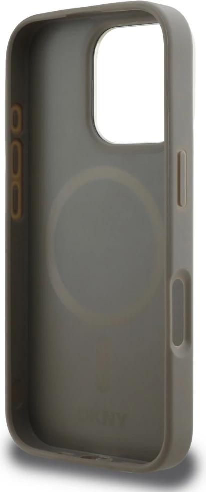Mbështjellës DKNY Checkered Pattern MagSafe për iPhone 16 Pro, Bezhe
