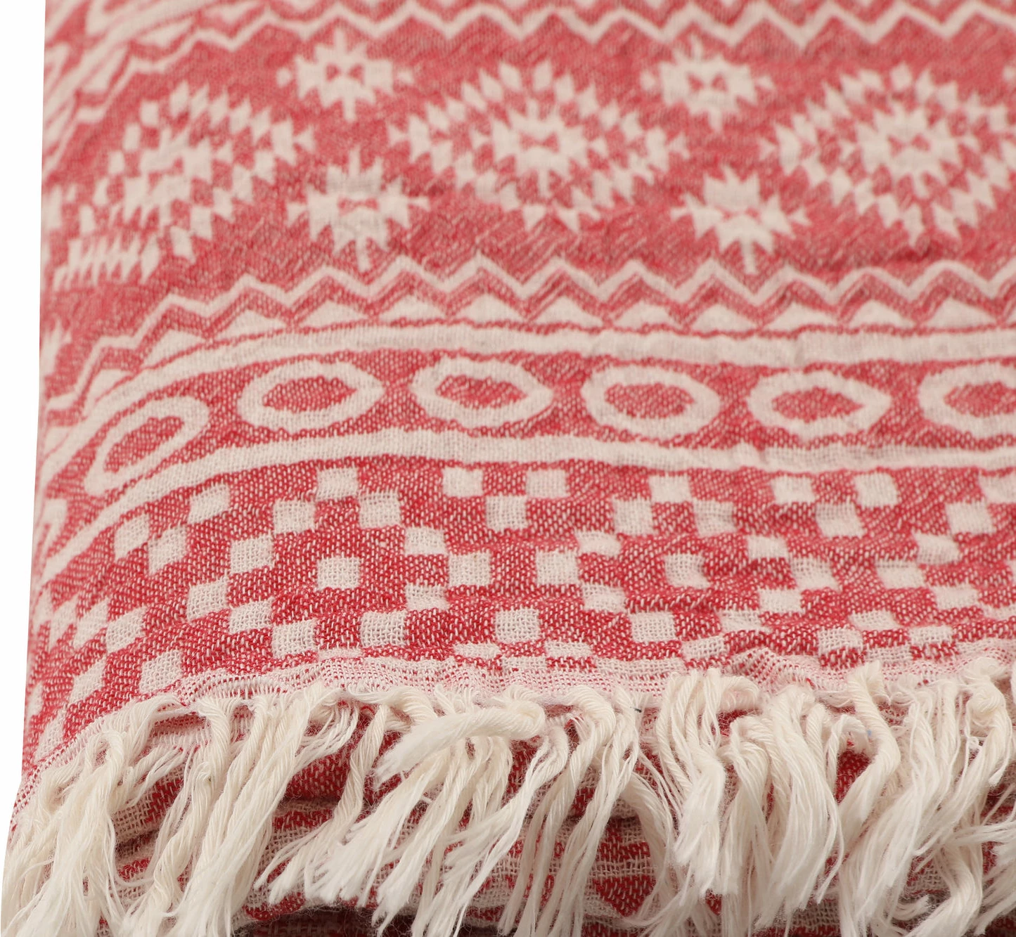 Peshqir plazhi Fouta, model qilimi, ngjyrë e kuqe, Mijolnir, 90x170cm