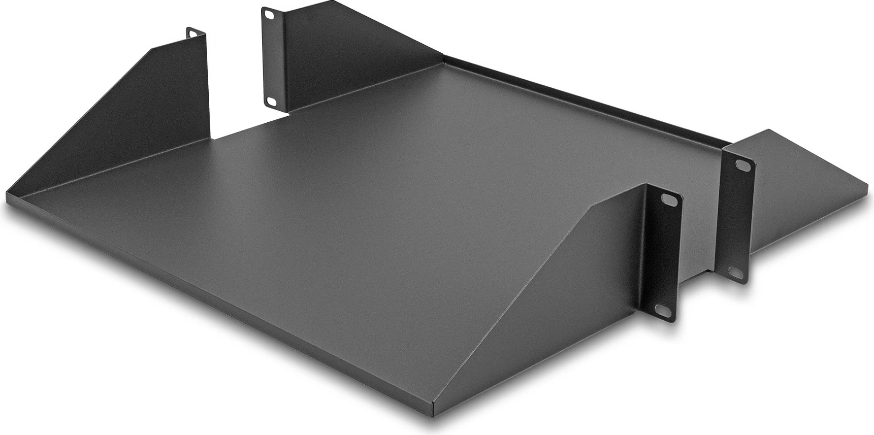 Raft rack DeLOCK 19" 2U, çelik, 483 mm thellësi, gri
