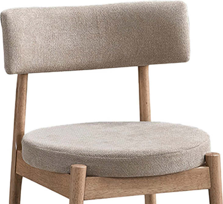 Karrige Raudi, dru kauçuku, natyrale-bezhë, set prej 2 copë, 45.5x45.5x81cm