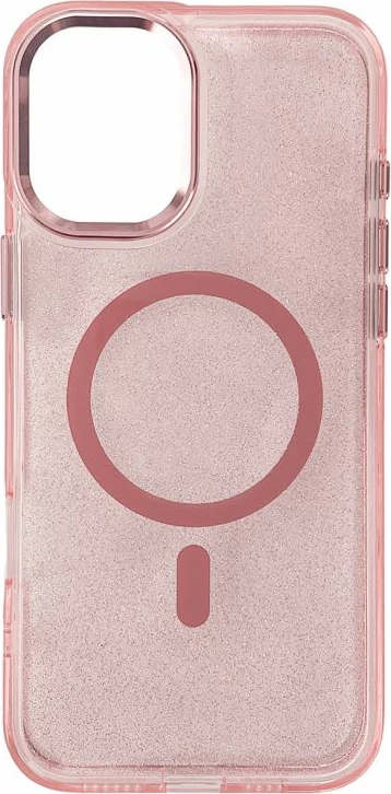 Kapak telefoni Wozinsky Glitter Case MagSafe Samsung Galaxy S25, rozë me shkëlqim