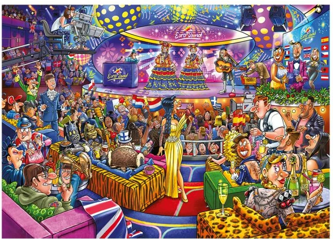 Puzzle, Jumbo Spiele, Wasgij Mystery 25 Eurosound Contest, 1000 copë, 68 x 49 cm