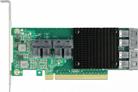 Kartelë zgjerimi PCIe DeLOCK PCI Express x16 në 8x SFF-8643 NVMe, low-profile