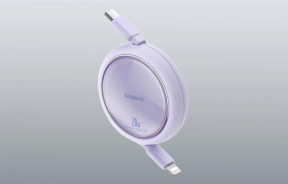 Kabllo USB-C në Lightning Baseus Free2Pull P10364501511-00, PD 20W, 1 m, vjollcë