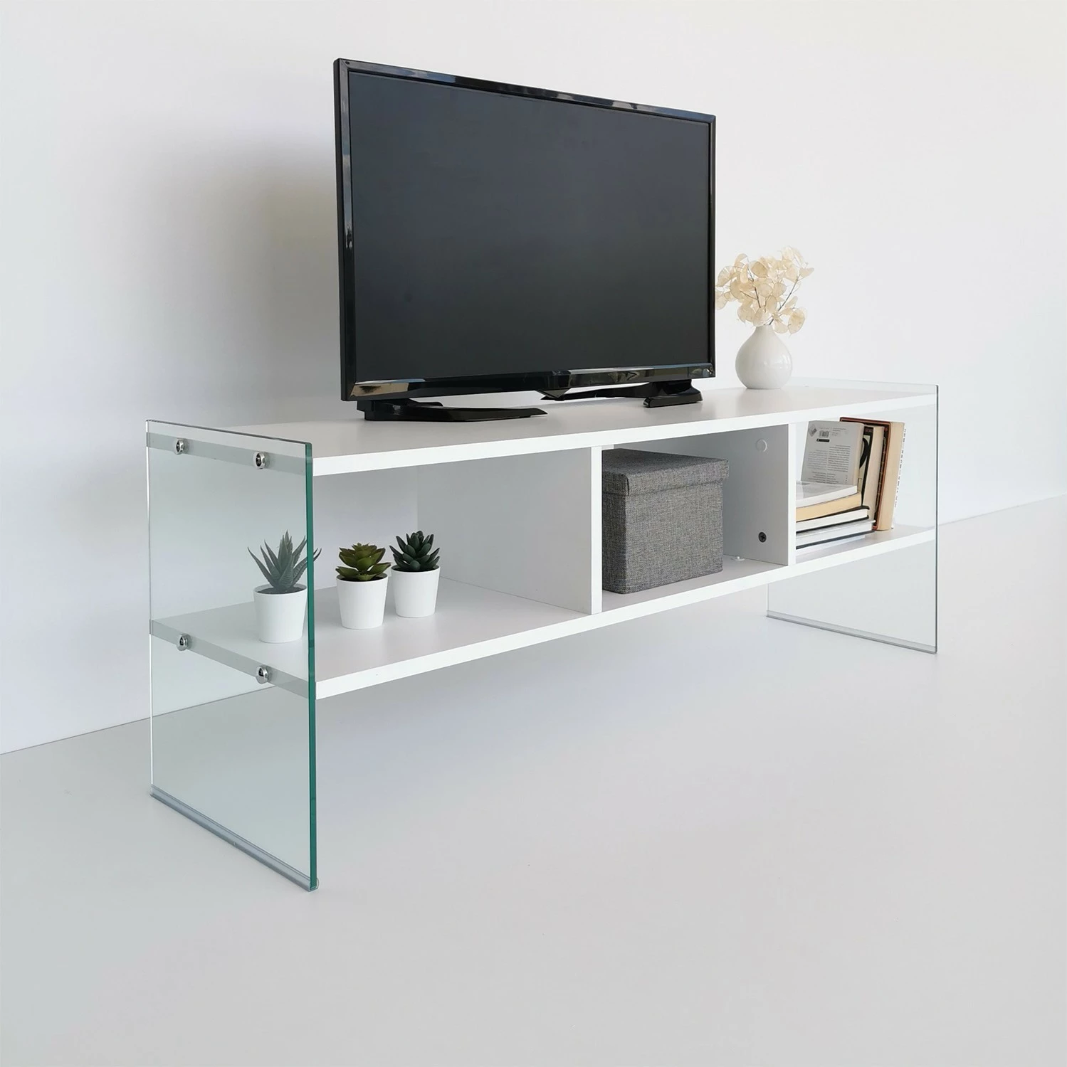 Komodë TV Hanah Home, TV400, ngjyrë e bardhë
