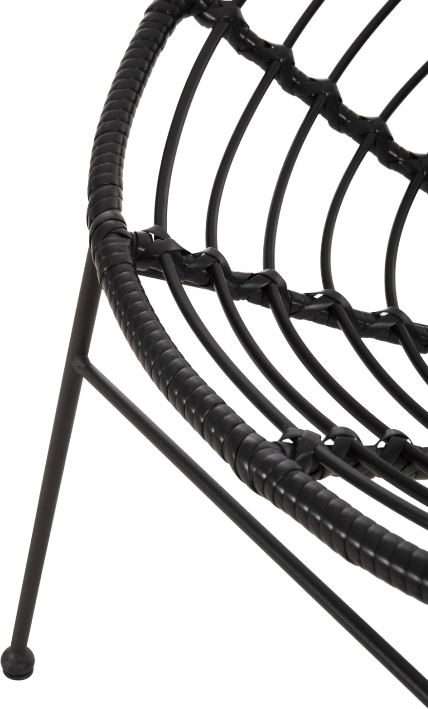 Karrige ALLEGRA lloj foleje FH5458.12 metal i zi - thurje e zezë 73x78x88H cm