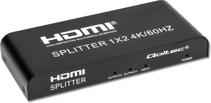 Splitter HDMI Qoltec 51797, 1x2, 4K/60Hz, i zi