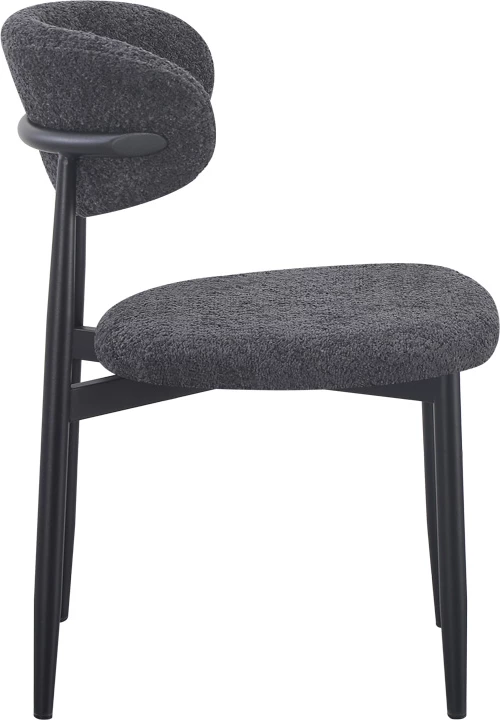 Karrige Folegio, ngjyrë antraciti, këmbë të zeza, 50x57x79.5cm