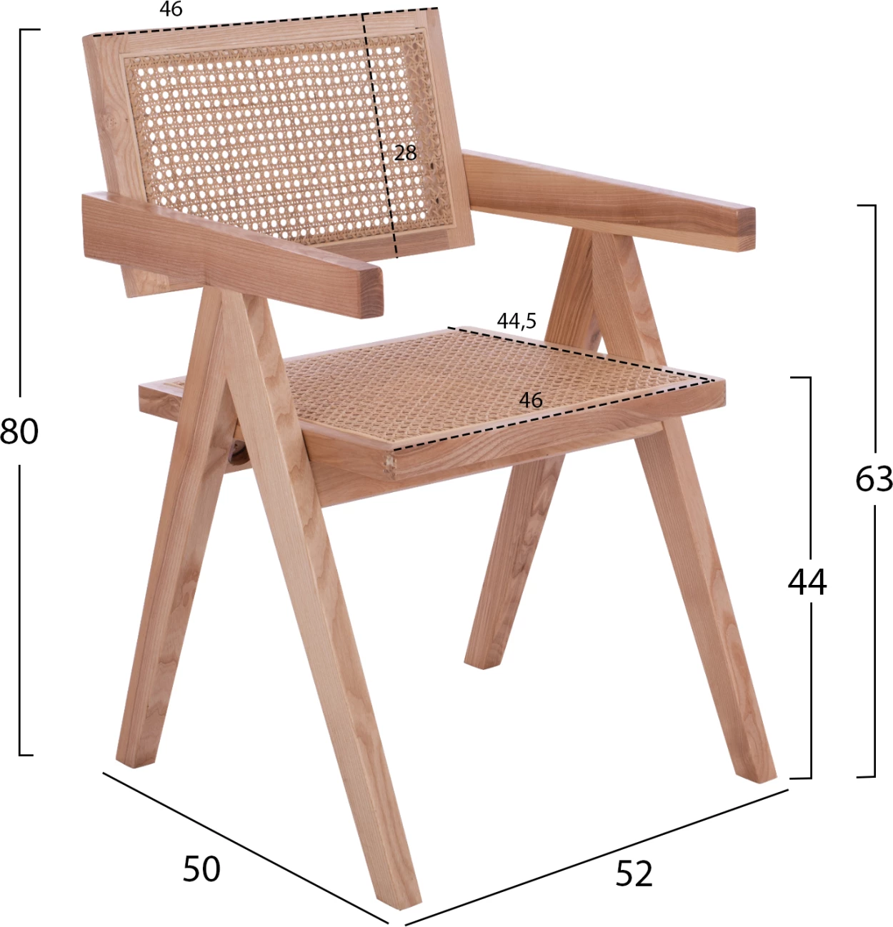 Karrige druri Blaire me krahë FH8916.01 52x50x80Y cm
