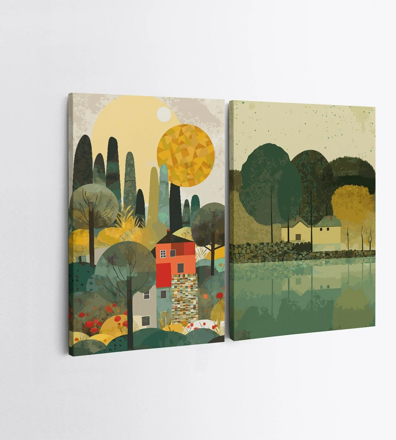 Pikturë dekorative në kanavacë (2 copë), Wallity, 2KNV4339, 50x70cm