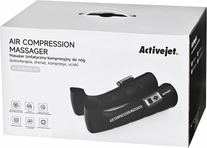 Masazhator kompresioni për këmbë Activejet M, i zi