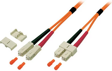Kabllo fiber optike EFB Elektronik, SC-SC, multi-mode, duplex, portokalli