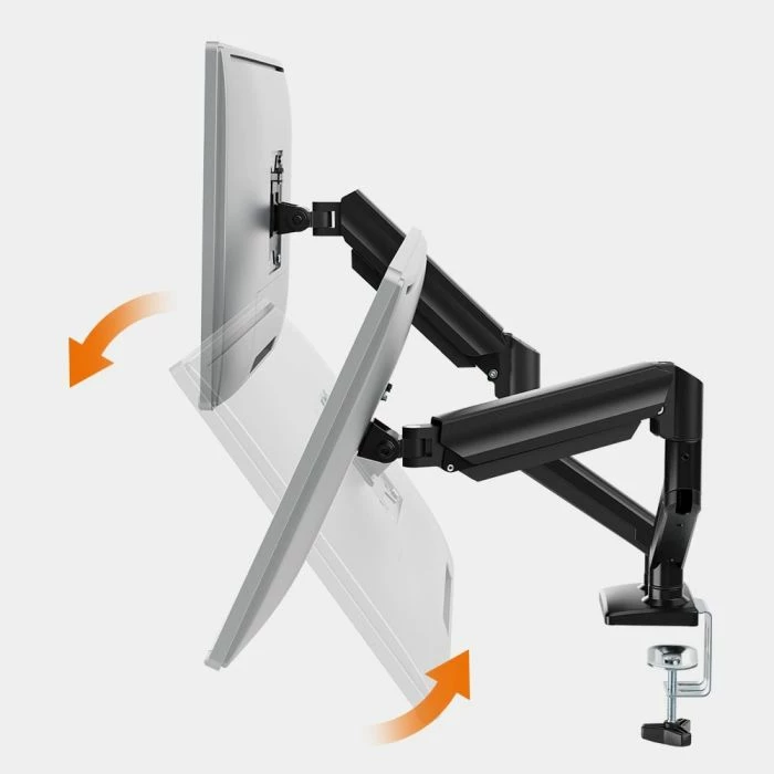Mbajtës i dyfishtë për monitor VonHaus 3000915, gaz-spring, 10-32\", VESA 75x75/100x100, i zi