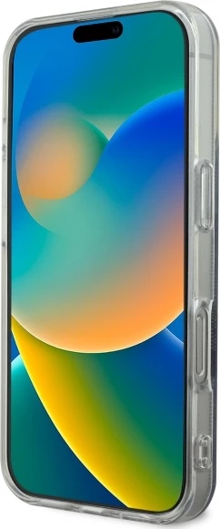 Mbështjellës Guess IML 4G MagSafe për iPhone 16 Pro Max, Zi