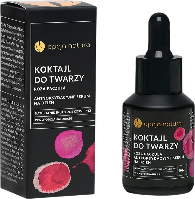 Serum për fytyrë për femra Opcja Natura Face Cocktail Antioxidant Rose Patchouli 30ml