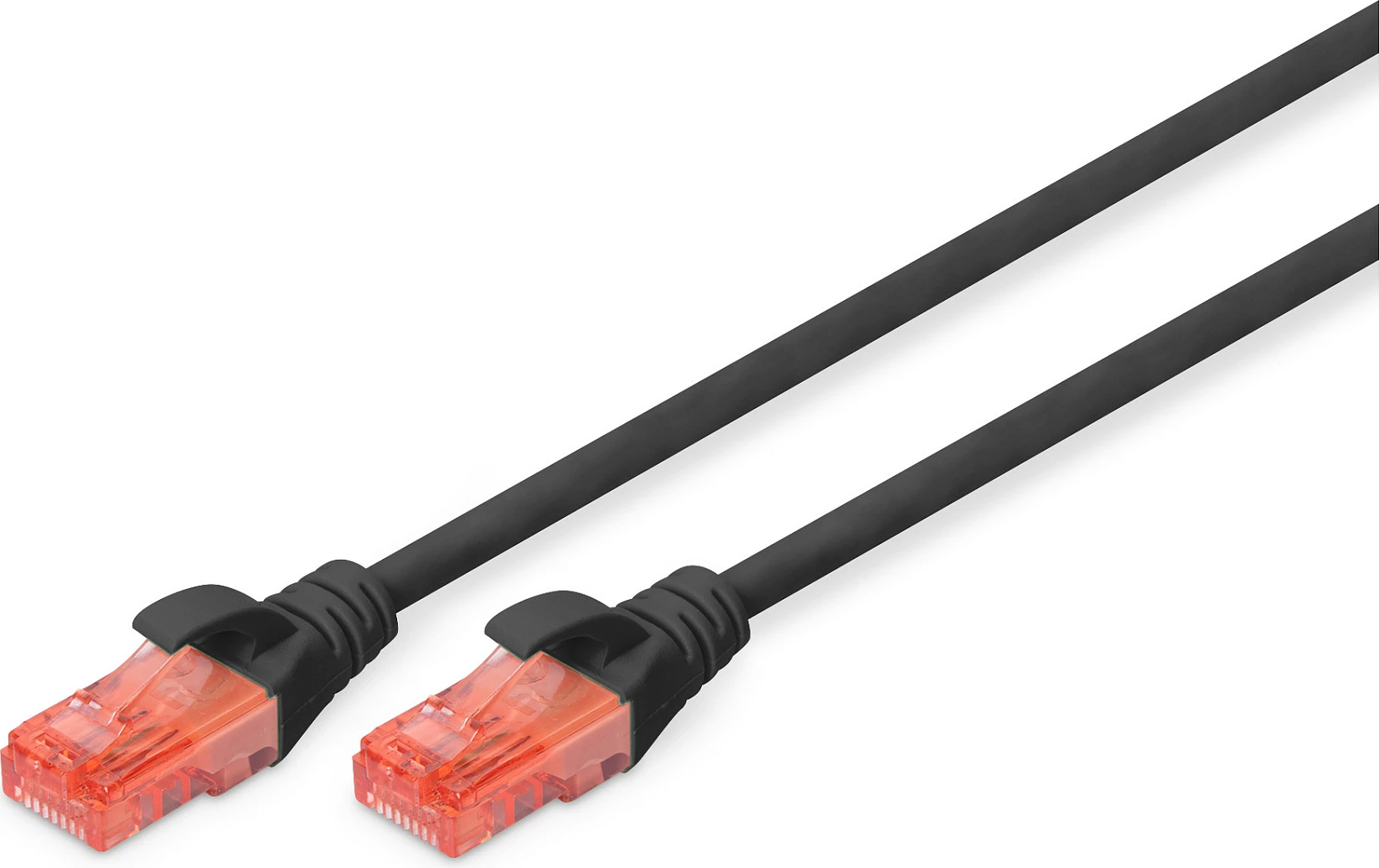 Kabllo rrjeti Digitus CAT 6 U/UTP 0.25m, RJ-45, e zezë