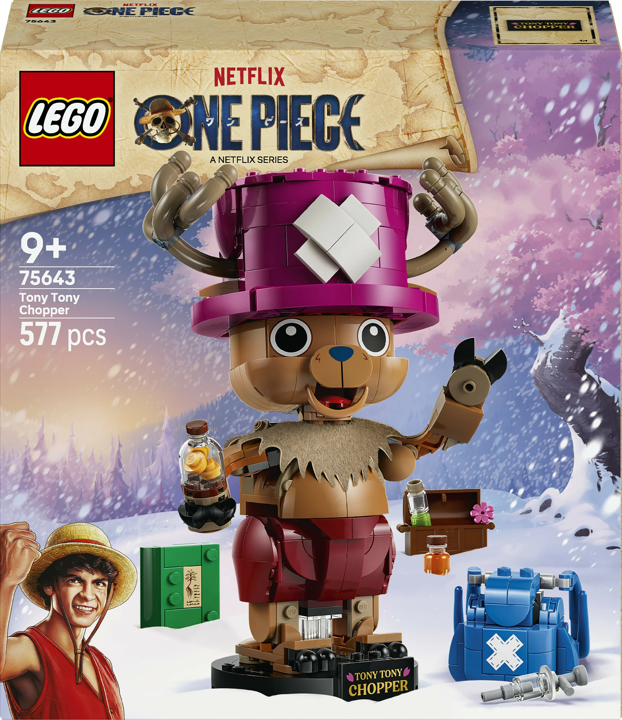 Set LEGO One Piece 75643 Tony Tony Chopper, 577 copë, 9+, shumëngjyrësh