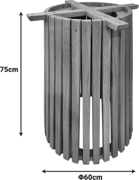 Bazë tavoline për përdorim të brendshëm, dru mindi natyral, D60x75cm