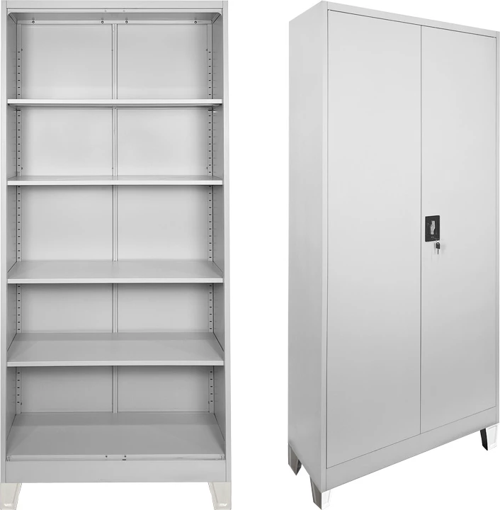 Dollap metalik Ugren, ngjyrë gri e çelët, 90x40x190cm