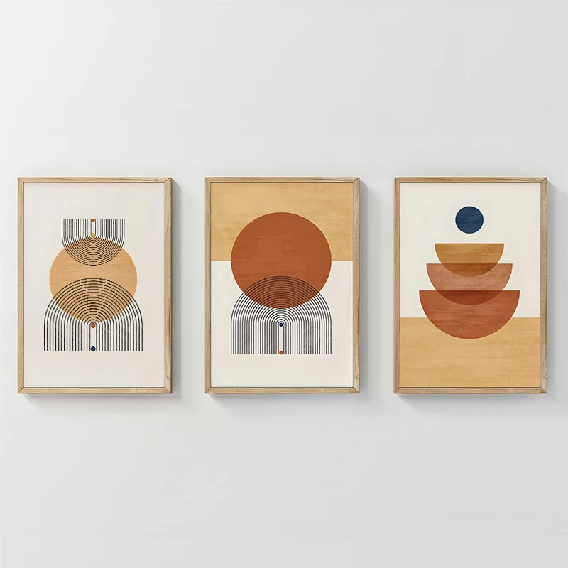 Dekor muri në kornizë Mireta, triptik, printim digjital, 33x1.5x48cm