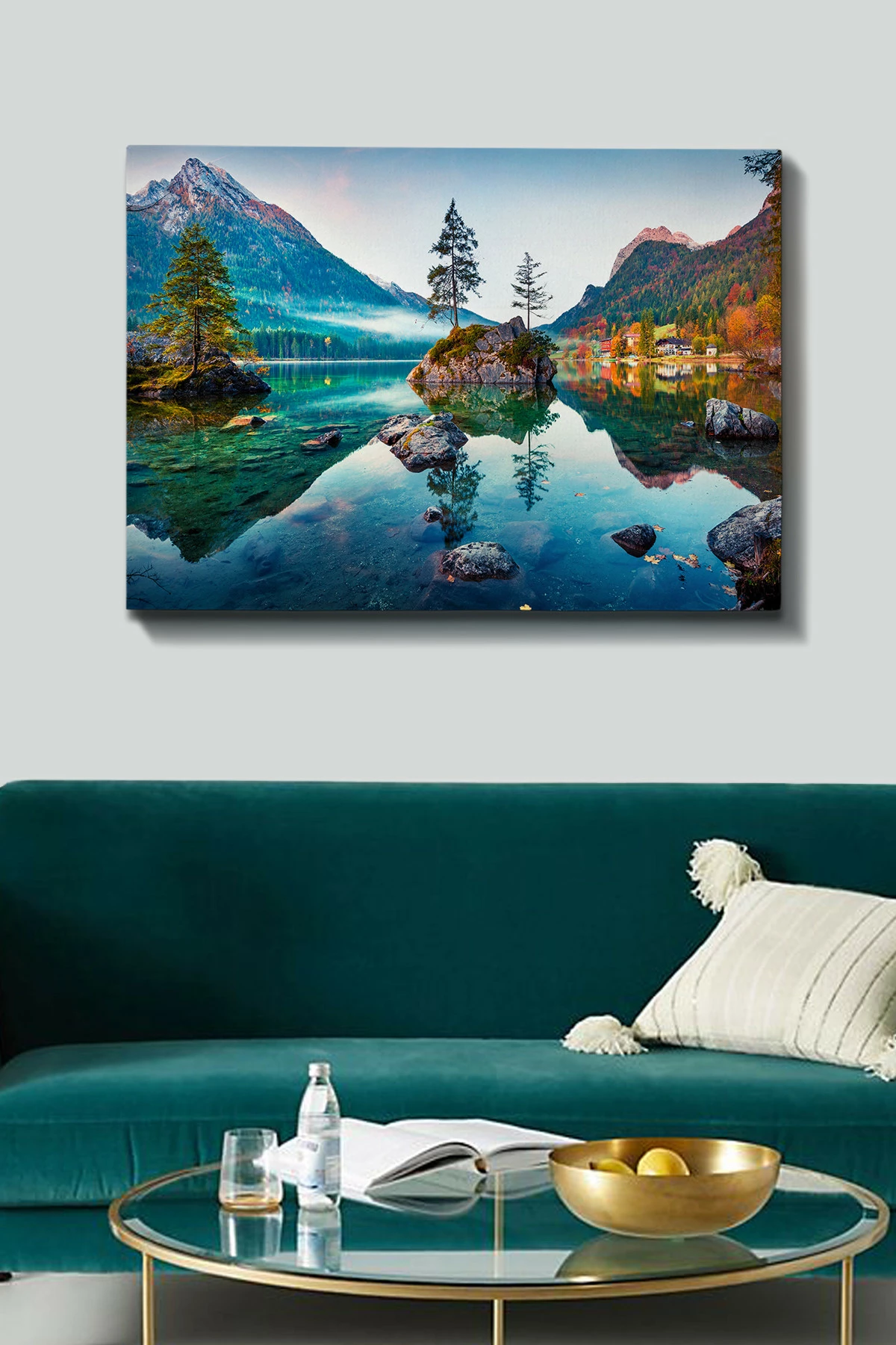 Pikturë dekorative në kanavacë, shumëngjyrëshe, 70x100cm, kornizë druri