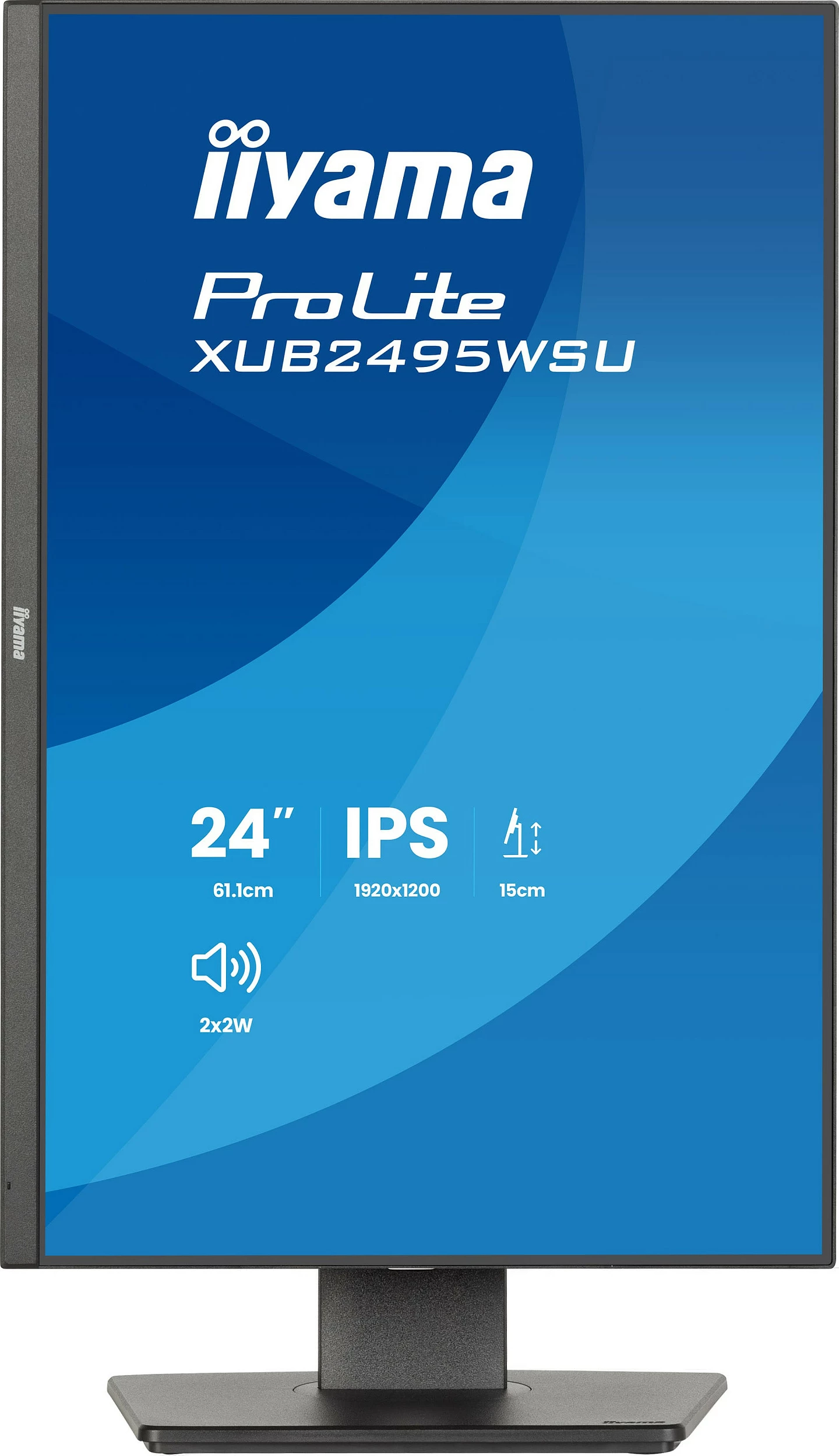 Monitor iiyama ProLite XB2495WSU-B1, 24.1" IPS, 1920x1200, USB hub, altoparlantë, i zi