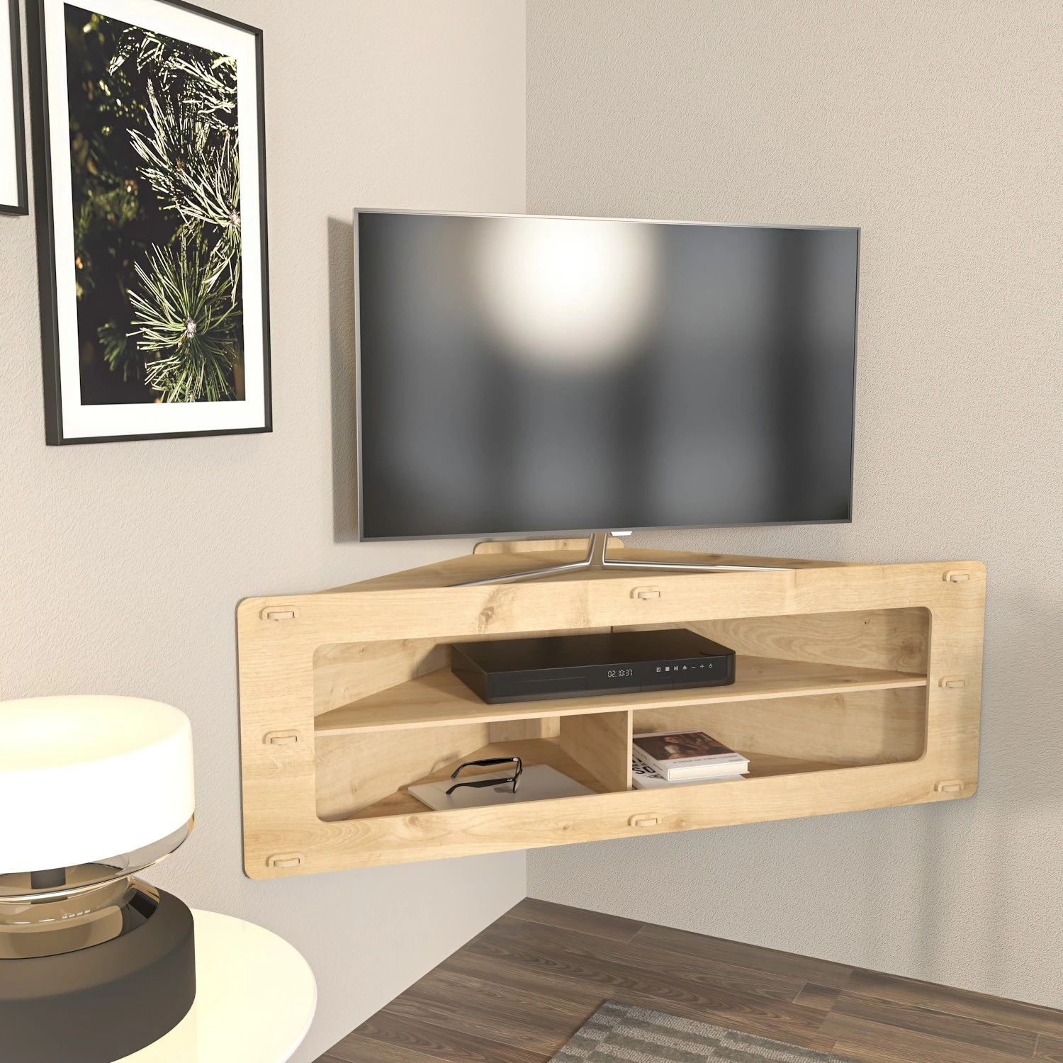 Komodë për TV Hanah Home, ngjyrë lisi, Sala