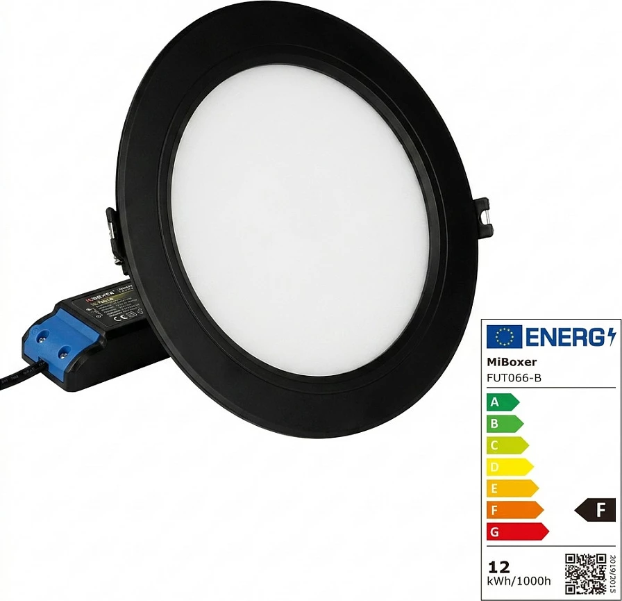Panel LED rrethor Miboxer FUTD06-B, 12W, RGB+WW, me WiFi/Funk, i zi