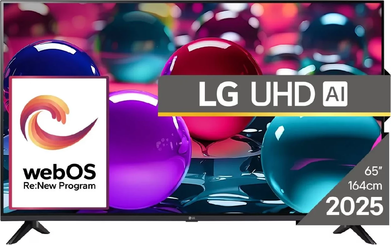 Televizor, LG, 65UA73003LA, 65" 4K UHD LED, Smart webOS 25, α7 AI 4K Gen8, HDR10/HLG, VRR 60Hz