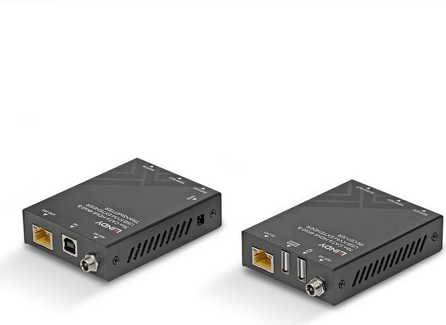 KVM extender Lindy 70m Cat6 HDMI 2.0, USB dhe audio, 4K, i zi