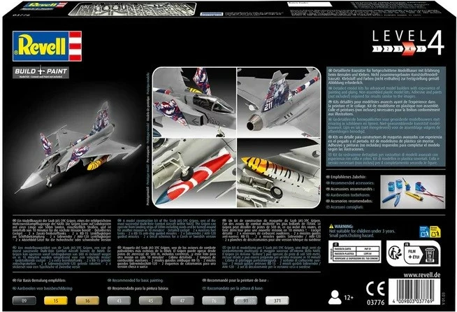 Model plastik avion Saab JAS 39C Gripen Revell 1:72