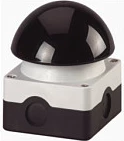 Switch buton kërpudhor Eaton FAK-S/KC11/I, 1S+1, 1 modul, 101 mm, zi/gri