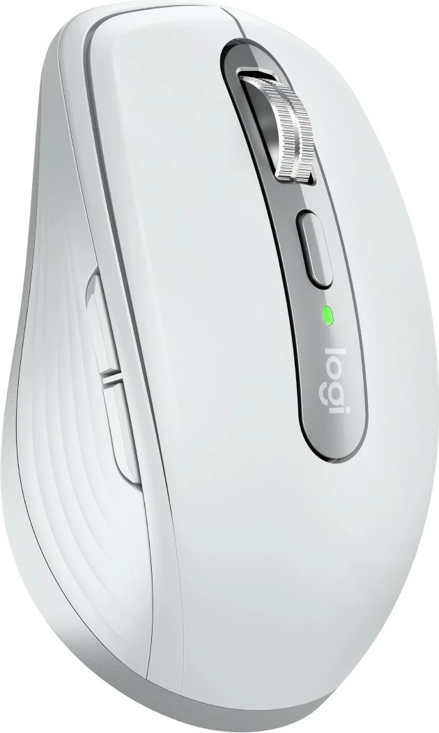 Maus Logitech MX Anywhere 3S, Djathtas, Laser, RF Wireless + Bluetooth, 8000 DPI, Gri, Bardhë