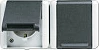 Prizë dyshe Jung 8220 W, montim sipërfaqësor, horizontale, e bardhë