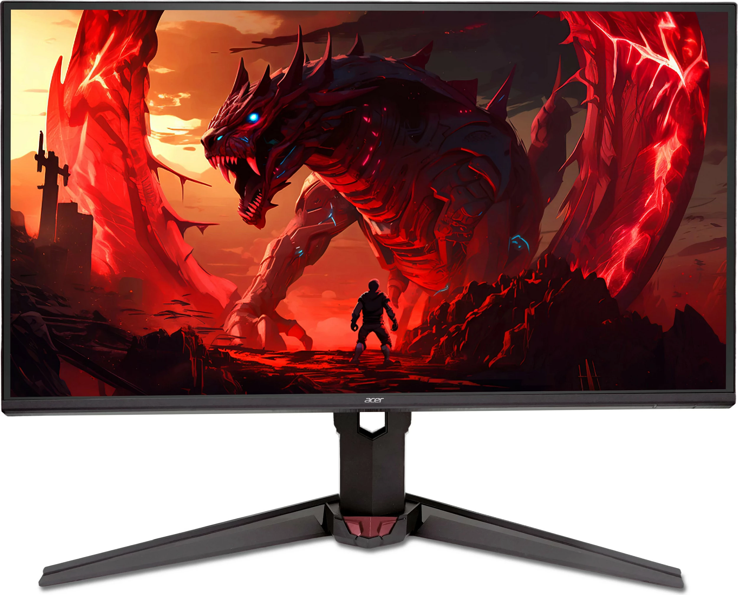 Monitor gaming Acer Nitro XV270UF3b, 27", 2.5K QHD 2560x1440, 320Hz, FreeSync Premium, i zi me detaje të kuqe