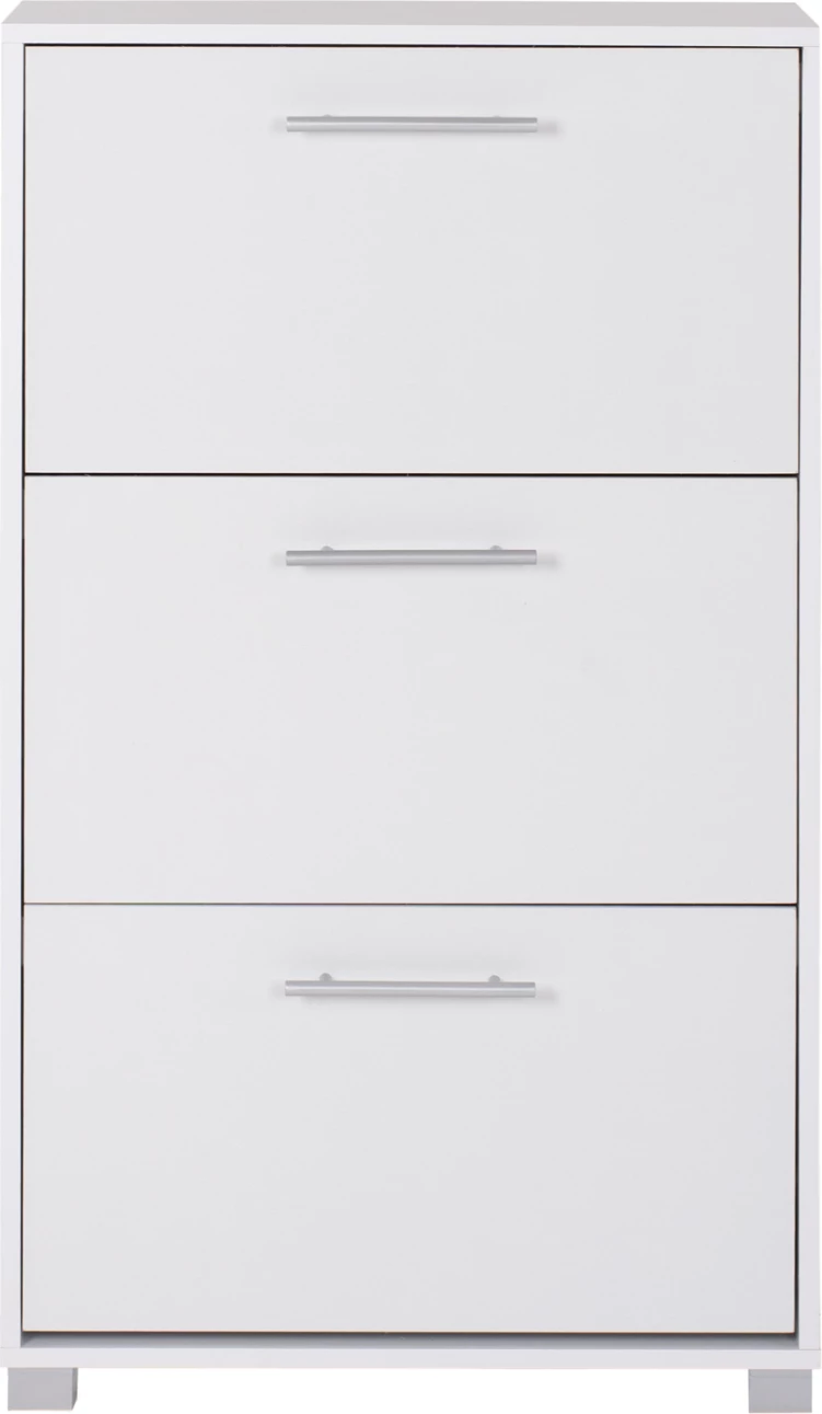 Kabinet këpucësh FH2221.05, 3 nivele, melaminë, ngjyrë e bardhë, 62x24x110H cm