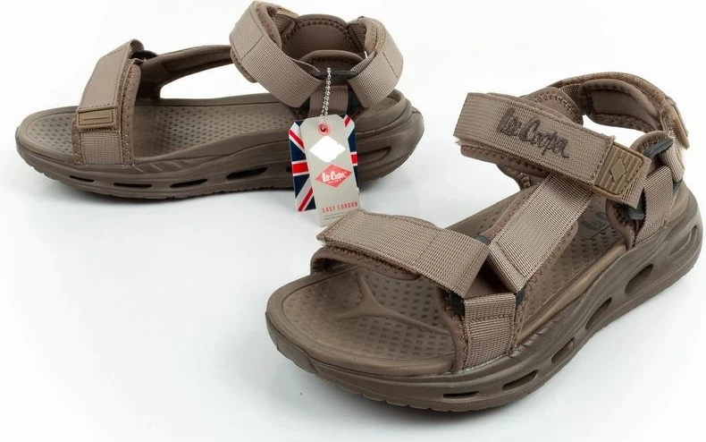 Sandale për meshkuj Lee Cooper me rripa velcro, të gjelbra