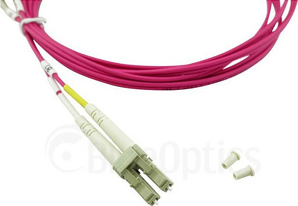 Kabllo patch fibra optike BlueOptics LC-LC OM4, 3 m, multimode, LSZH, magenta