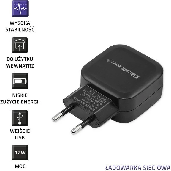 Karikues Qoltec 50186, 17W, 5V, 3.4A, 2xUSB