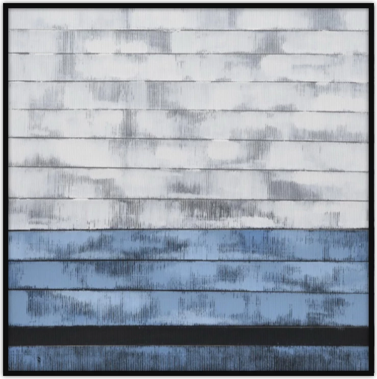 Pikturë dekorative Murus, blu, kanavacë dhe dru, 82x82x5cm