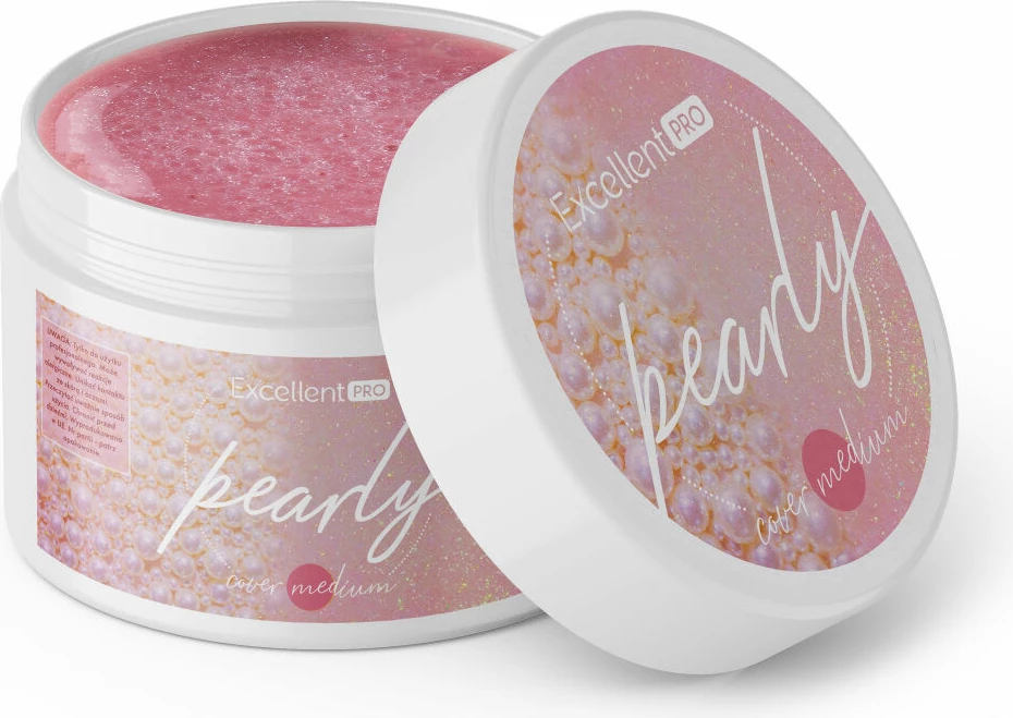 Xhel ndërtues për thonj Excellent PRO Pearly Gel Cover Medium 15g