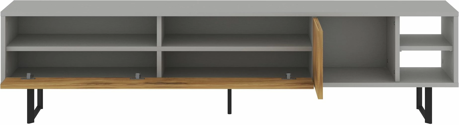 Komodë TV Skye Decor, ngjyrë gri dhe lis, Luga