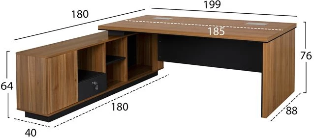 Zyrë profesionale me kënd të kthyeshëm Supreme 199x180x76cm FH2347