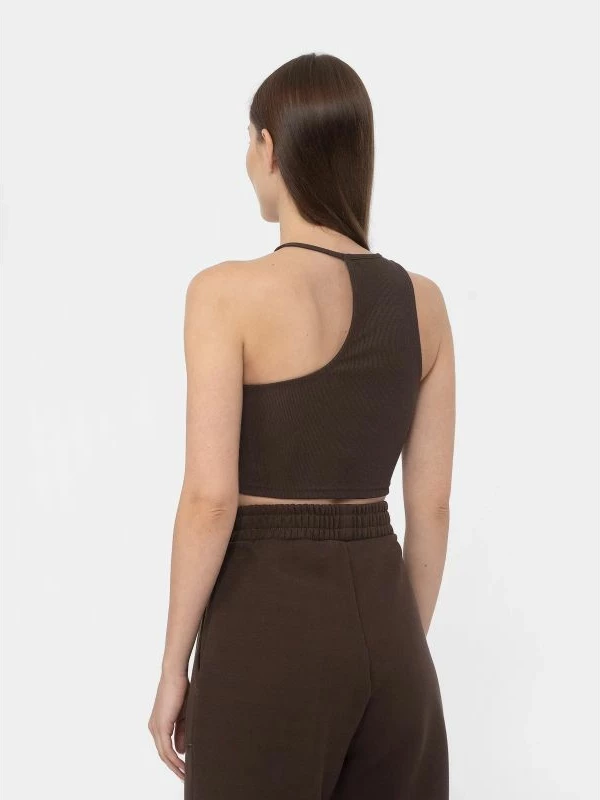 Crop top njëkrahëshe 4f për femra