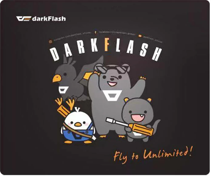 Mauspad Darkflash Gaming, 30x25 cm, e zezë