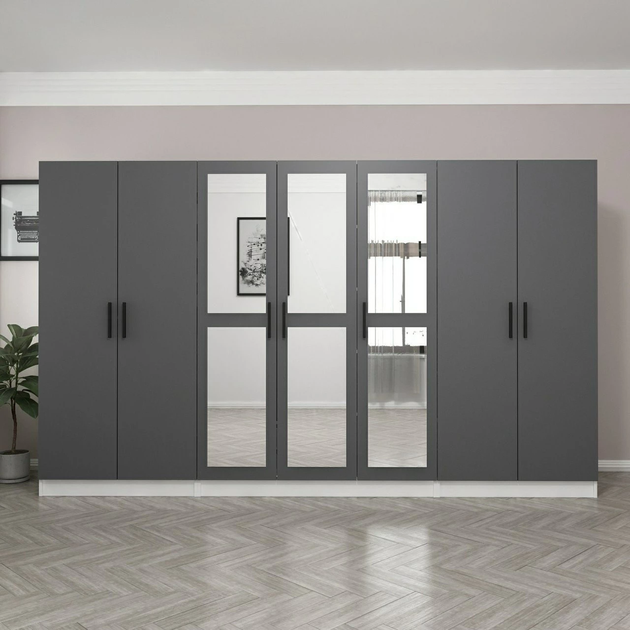 Dollap i madh, ngjyrë antracit, Skye Decor, 5068