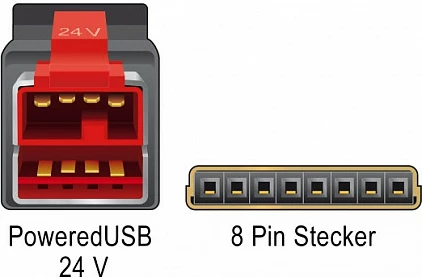 Kabllo PoweredUSB DeLOCK 85478, 2 m, 24V në 8-pin, e zezë